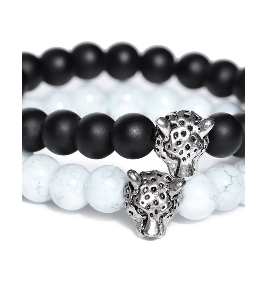 YouBella Set of 2 Beaded Elasticated Bracelets